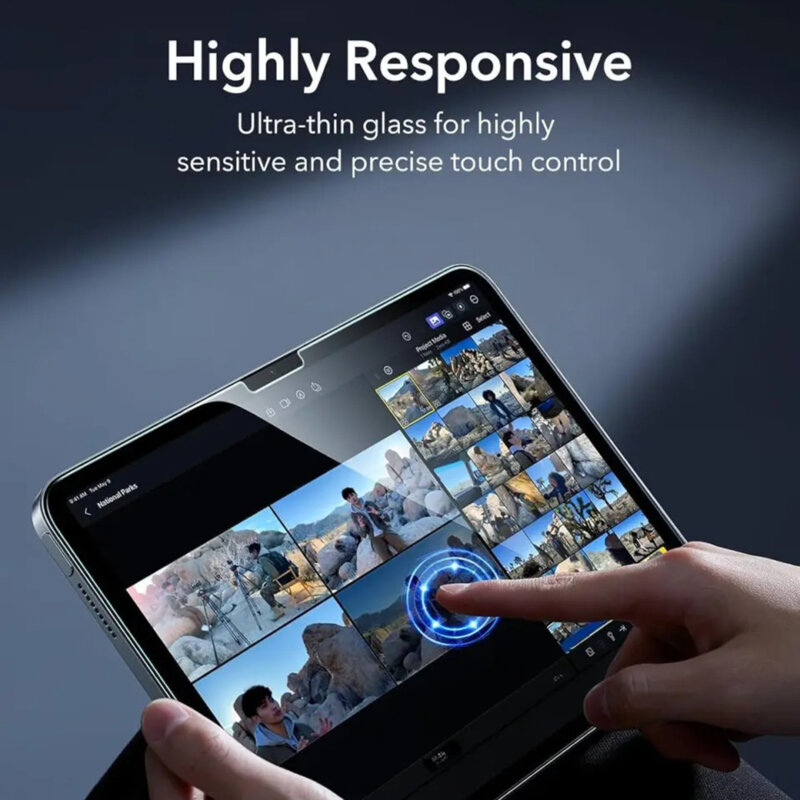 [Pachet 2x] Folie sticla iPad 12 (2026) ESR Armorite Screen Protector UltraFit Tray, transparenta