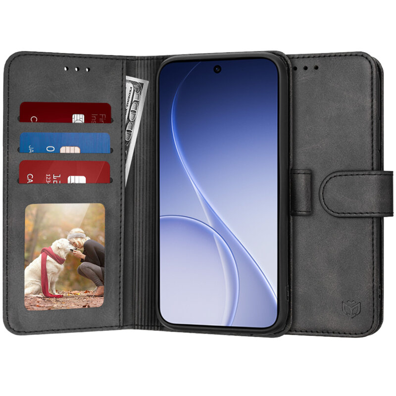 Husa 360 Oppo Reno15 F Techsuit Diary Book, negru