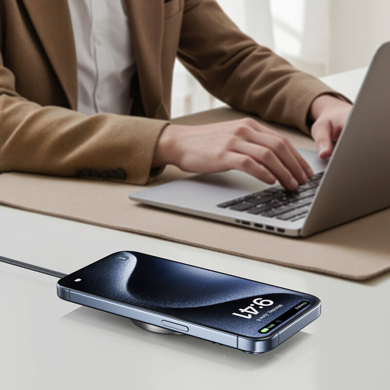 Incarcator wireless universal MagSafe Qi2, 15W Acefast E24, 1.2m