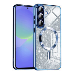 Husa premium Samsung Galaxy A36 5G Techsuit Luxury Glitter MagSafe, bleu