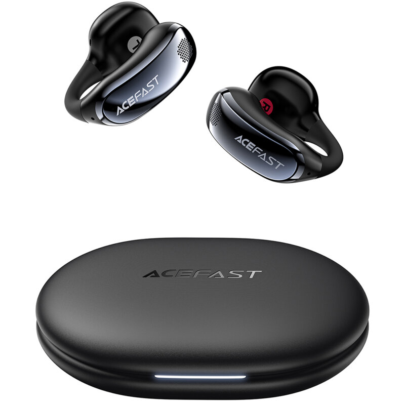 Casti open-ear cu Noise Cancelling Acefast FA005, 400mAh, negru