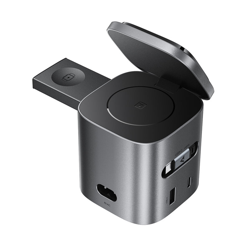 Statie de incarcare GaN 6in1 cu cablu tip C Acefast Z9, 80W