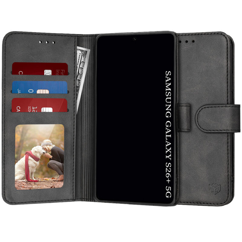Husa 360 Samsung Galaxy S26 Plus Techsuit Diary Book, negru