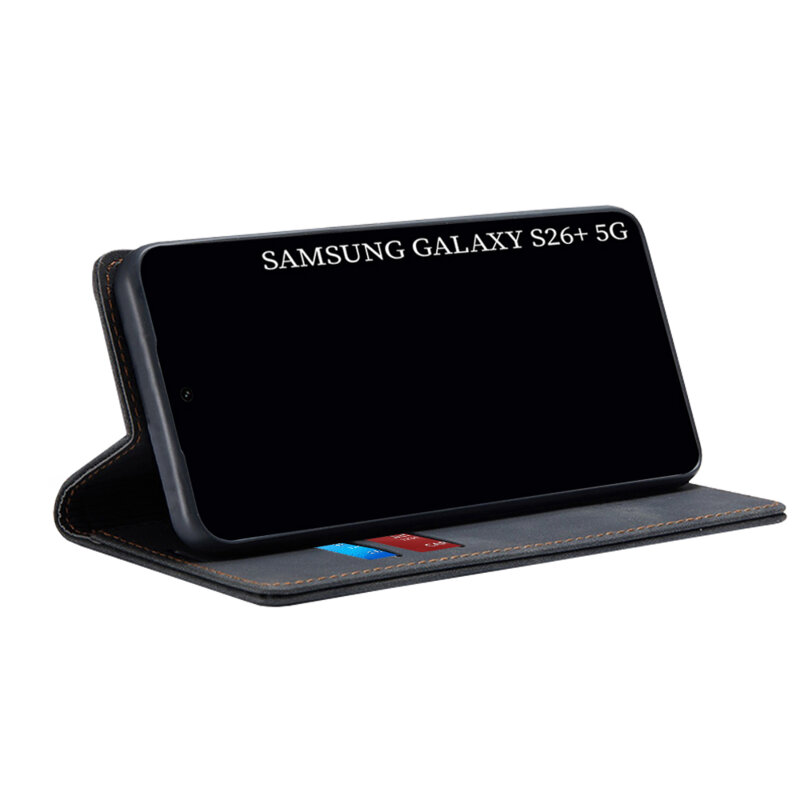 Husa piele Samsung Galaxy S26 Plus Techsuit Confy Cover, negru