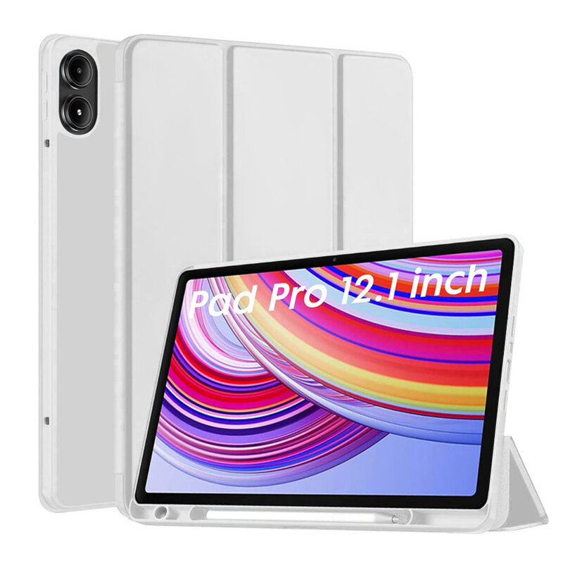 Husa Xiaomi Redmi Pad Pro Techsuit Flex Trifold Pen, gri