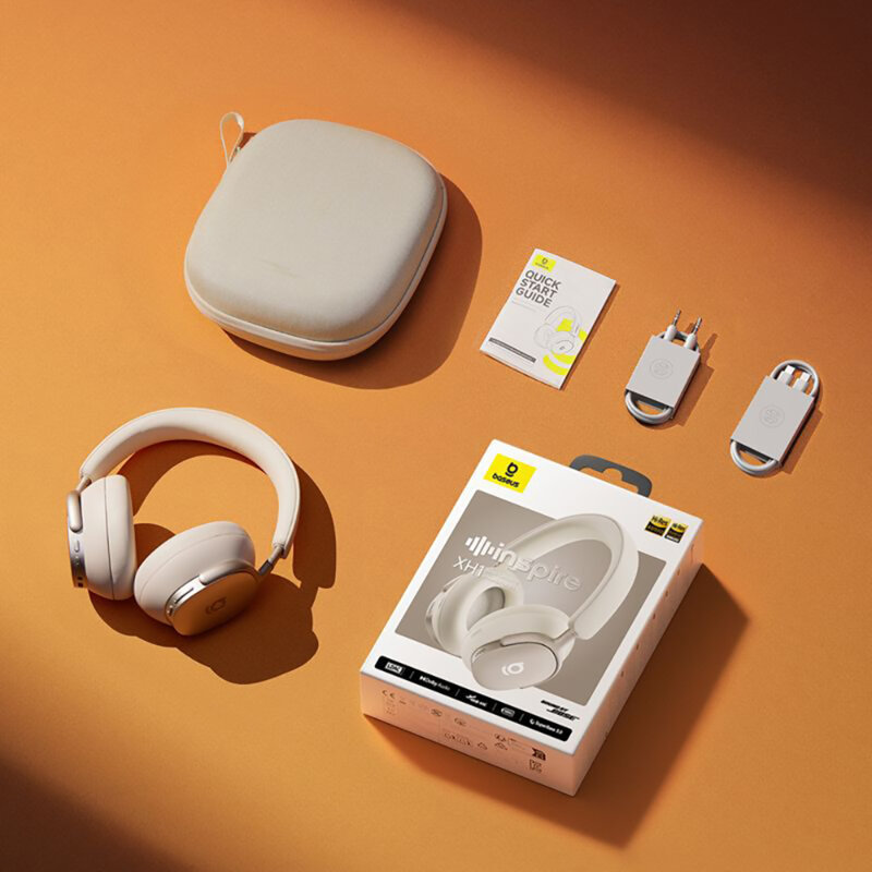 Casti Bluetooth 6.1, Dolby Audio Baseus Inspire XH1, 800mAh, alb