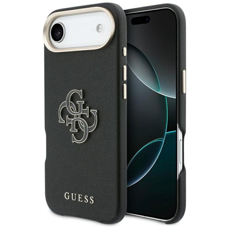 Husa originala Guess iPhone 17 Air Hardcase Resin Logo, negru, GUHCP17M5PS4RGGK