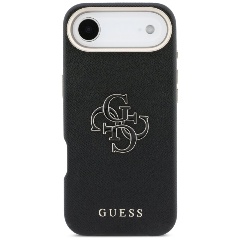 Husa originala Guess iPhone 17 Air Hardcase Resin Logo, negru, GUHCP17M5PS4RGGK