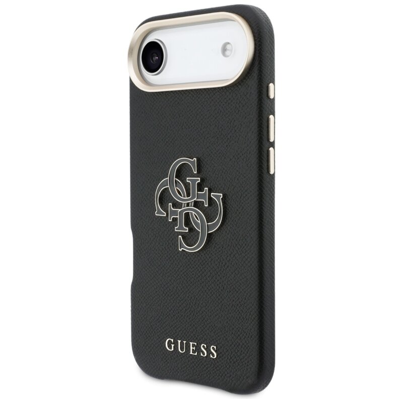 Husa originala Guess iPhone 17 Air Hardcase Resin Logo, negru, GUHCP17M5PS4RGGK