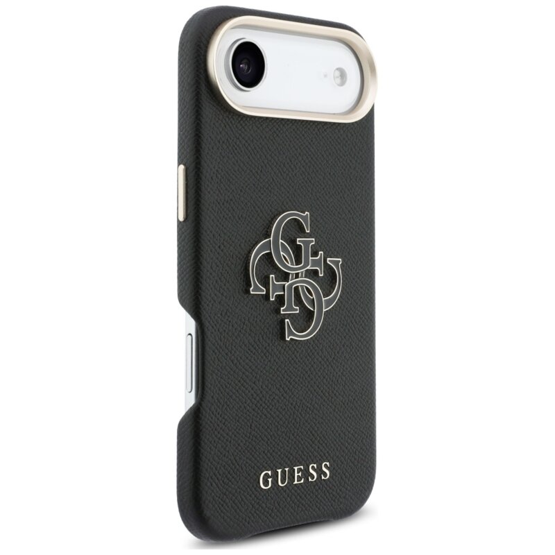 Husa originala Guess iPhone 17 Air Hardcase Resin Logo, negru, GUHCP17M5PS4RGGK