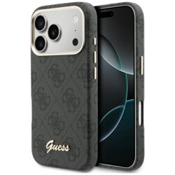 Husa Guess iPhone 17 Pro 4G Script MagSafe, negru, GUHMP17L5P4FWMSK