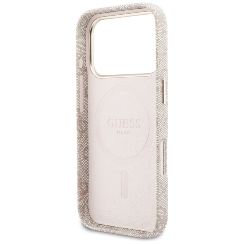 Husa Guess iPhone 17 Pro 4G Script MagSafe, roz, GUHMP17L5P4FWMSP