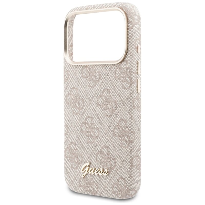 Husa Guess iPhone 17 Pro Max 4G Script MagSafe, roz, GUHMP17X5P4FWMSP