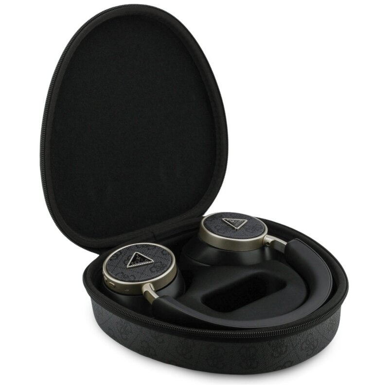 Casti Bluetooth Guess 4G Triangle Logo, negru, GUBHC15P4MRCTK