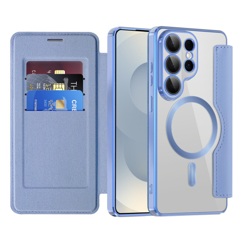 Husa Samsung Galaxy S26 Ultra Techsuit SmartMag Book Case, bleu