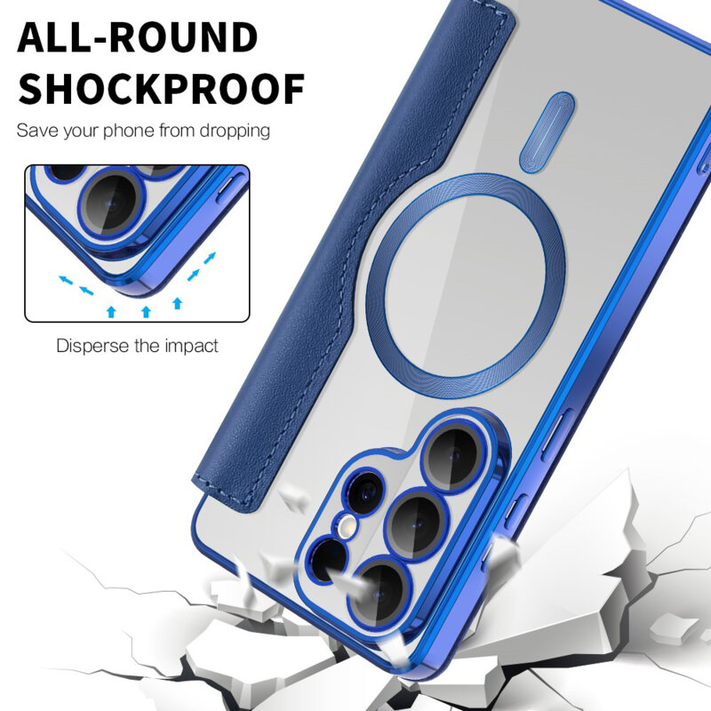 Husa Samsung Galaxy S26 Ultra Techsuit SmartMag Book Case, albastru