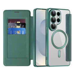 Husa Samsung Galaxy S26 Ultra Techsuit SmartMag Book Case, verde