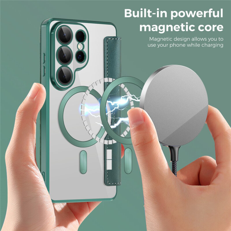 Husa Samsung Galaxy S26 Ultra Techsuit SmartMag Book Case, verde