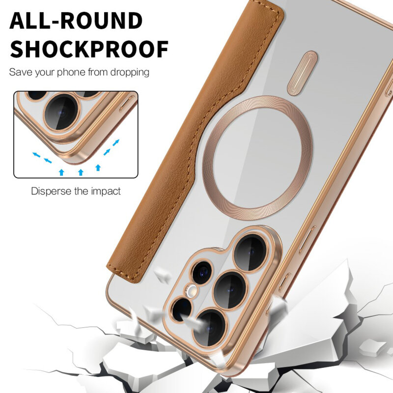 Husa Samsung Galaxy S26 Ultra Techsuit SmartMag Book Case, maro