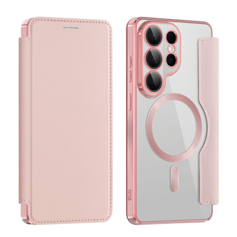 Husa Samsung Galaxy S26 Ultra Techsuit SmartMag Book Case, roz