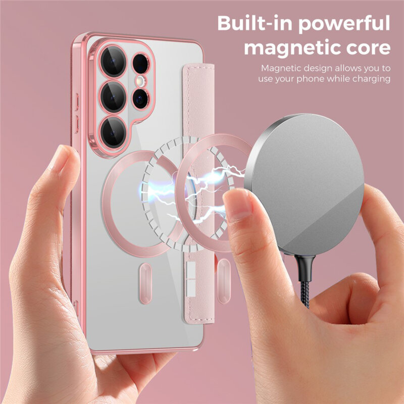 Husa Samsung Galaxy S26 Ultra Techsuit SmartMag Book Case, roz