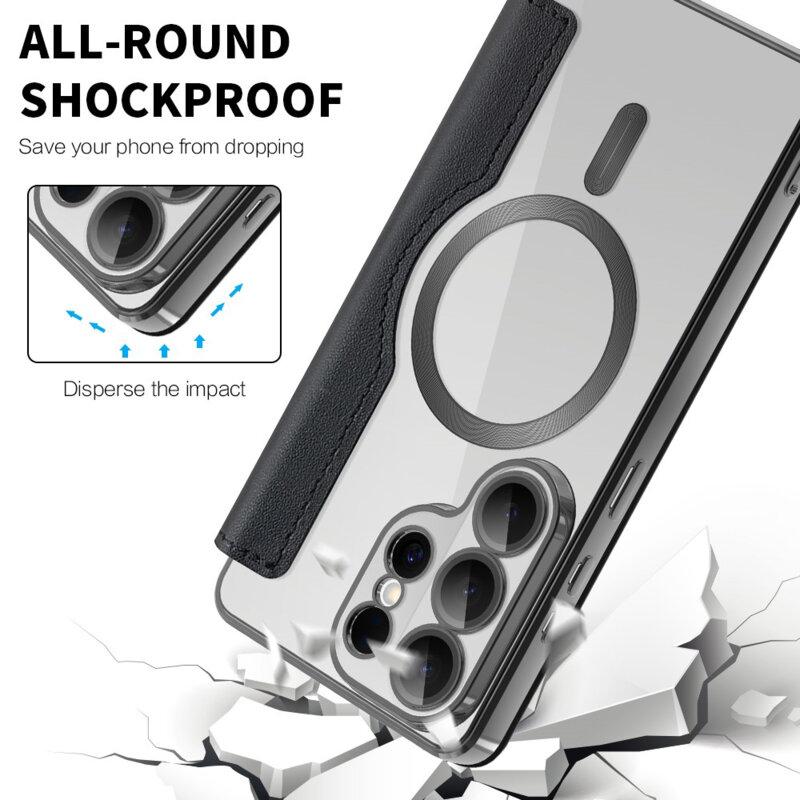 Husa Samsung Galaxy S26 Ultra Techsuit SmartMag Book Case, negru