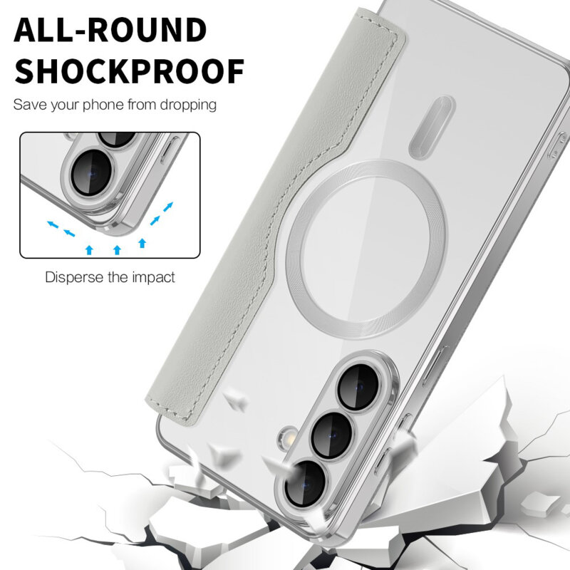 Husa Samsung Galaxy S26 Plus Techsuit SmartMag Book Case, gri