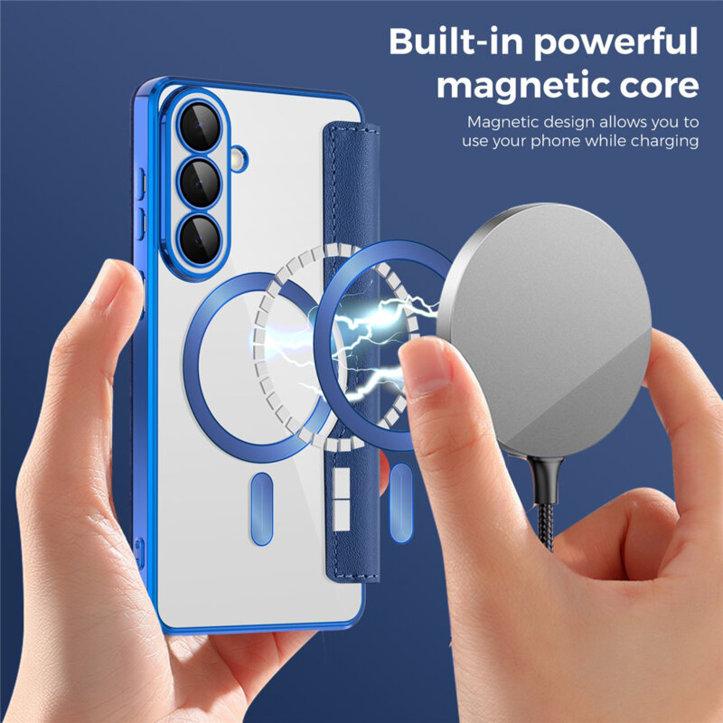 Husa Samsung Galaxy S26 Plus Techsuit SmartMag Book Case, albastru