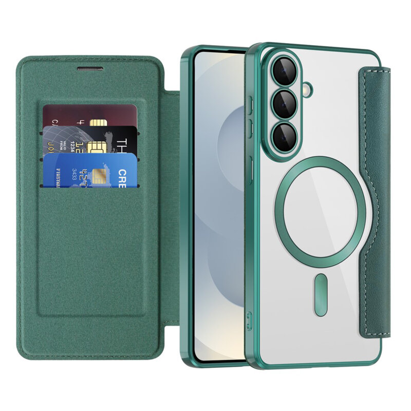 Husa Samsung Galaxy S26 Plus Techsuit SmartMag Book Case, verde
