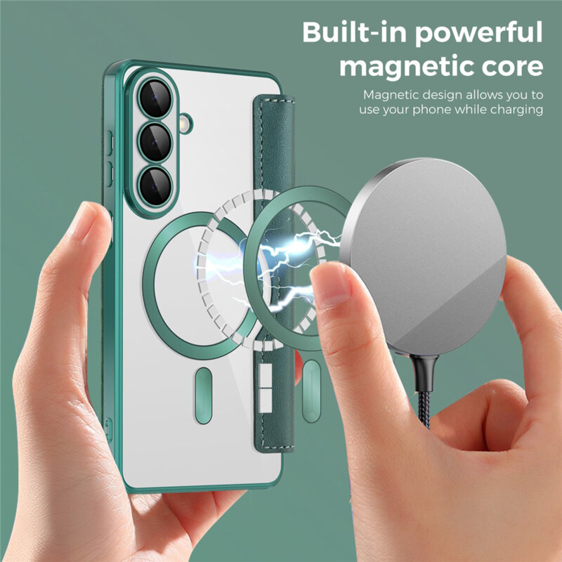 Husa Samsung Galaxy S26 Plus Techsuit SmartMag Book Case, verde