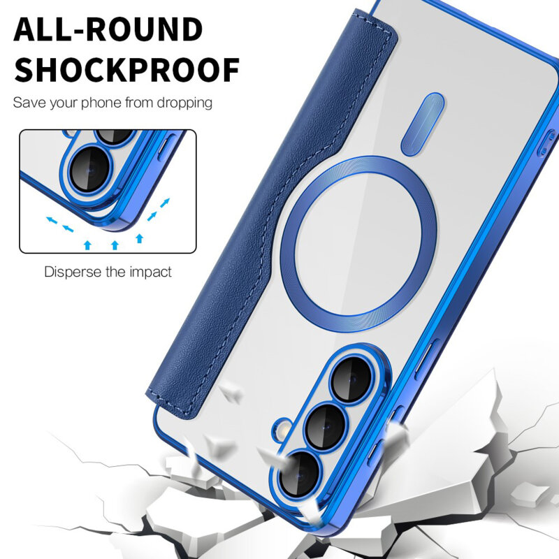 Husa Samsung Galaxy S26 Techsuit SmartMag Book Case, albastru