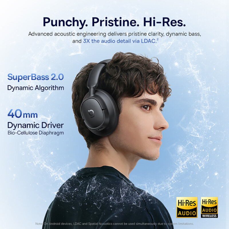 Casti Noise Cancelling, Hi-Res Baseus Bass BH1 NC, negru, A0203703
