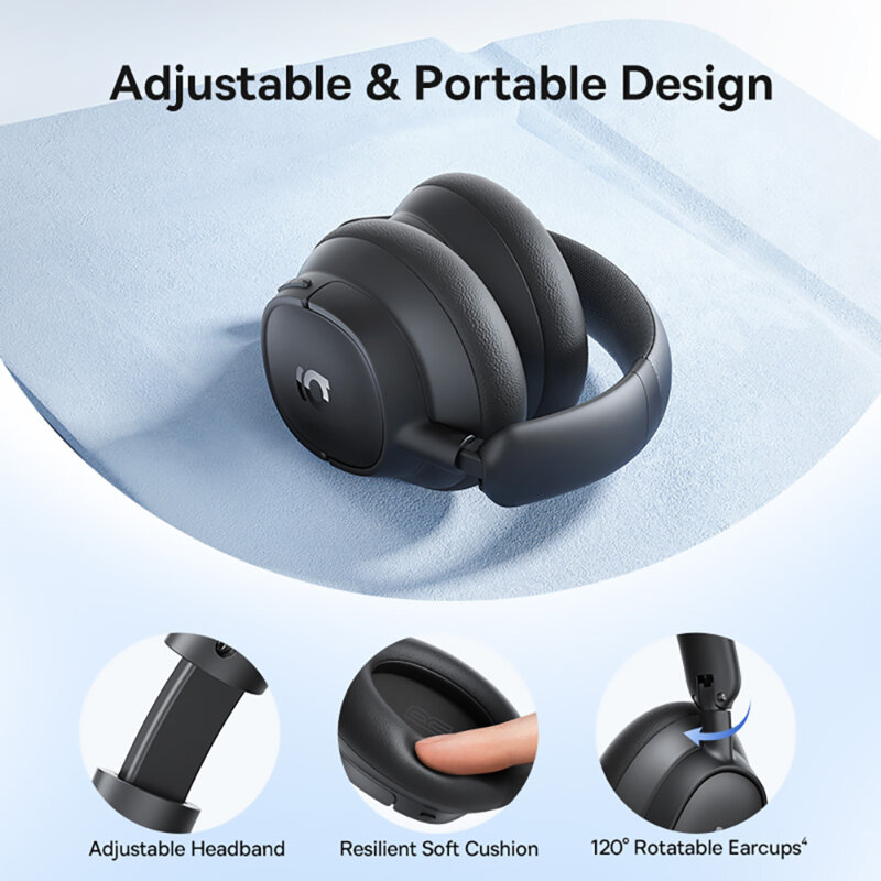 Casti Noise Cancelling, Hi-Res Baseus Bass BH1 NC, negru, A0203703