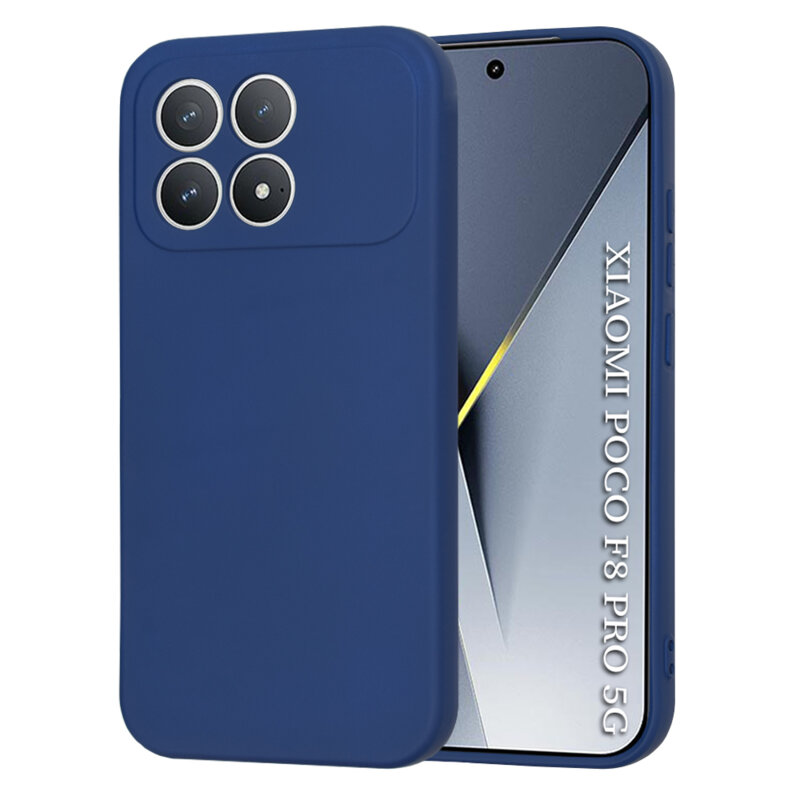 Husa silicon Xiaomi Poco F8 Pro Techsuit SoftFlex, bleumarin