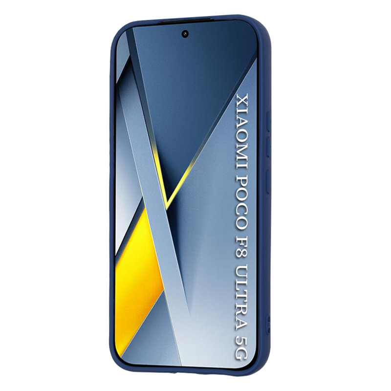 Husa silicon Xiaomi Poco F8 Ultra Techsuit SoftFlex, bleumarin