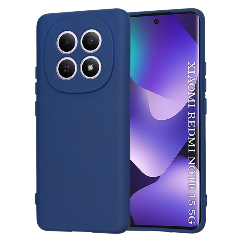 Husa silicon Xiaomi Redmi Note 15 5G Techsuit SoftFlex, bleumarin