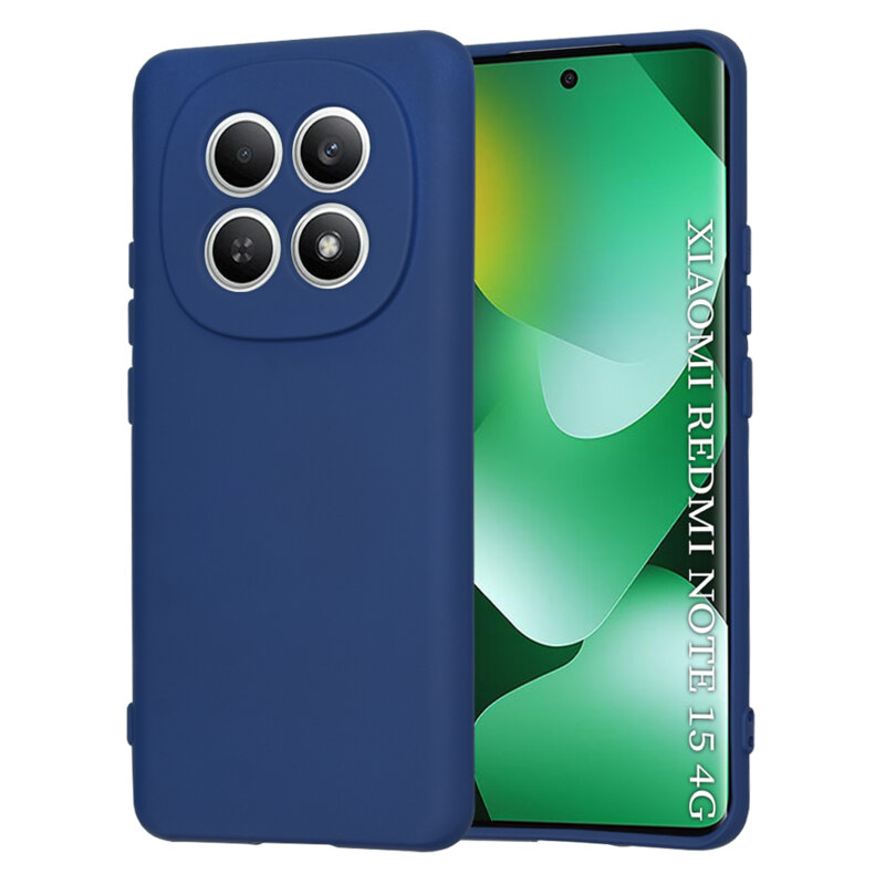 Husa silicon Xiaomi Redmi Note 15 4G Techsuit SoftFlex, bleumarin