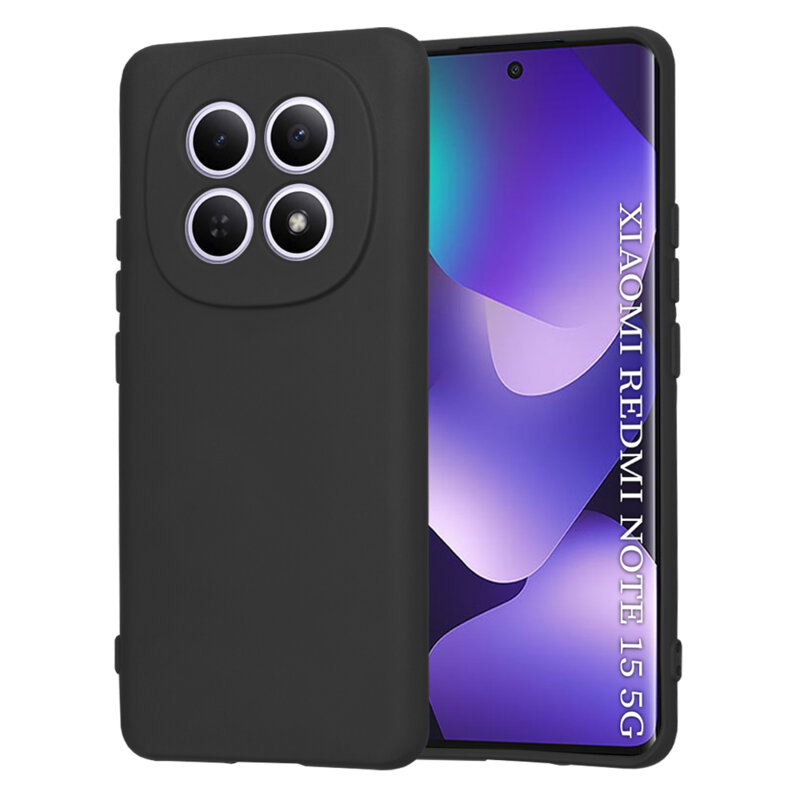 Husa silicon Xiaomi Redmi Note 15 5G Techsuit SoftFlex, negru