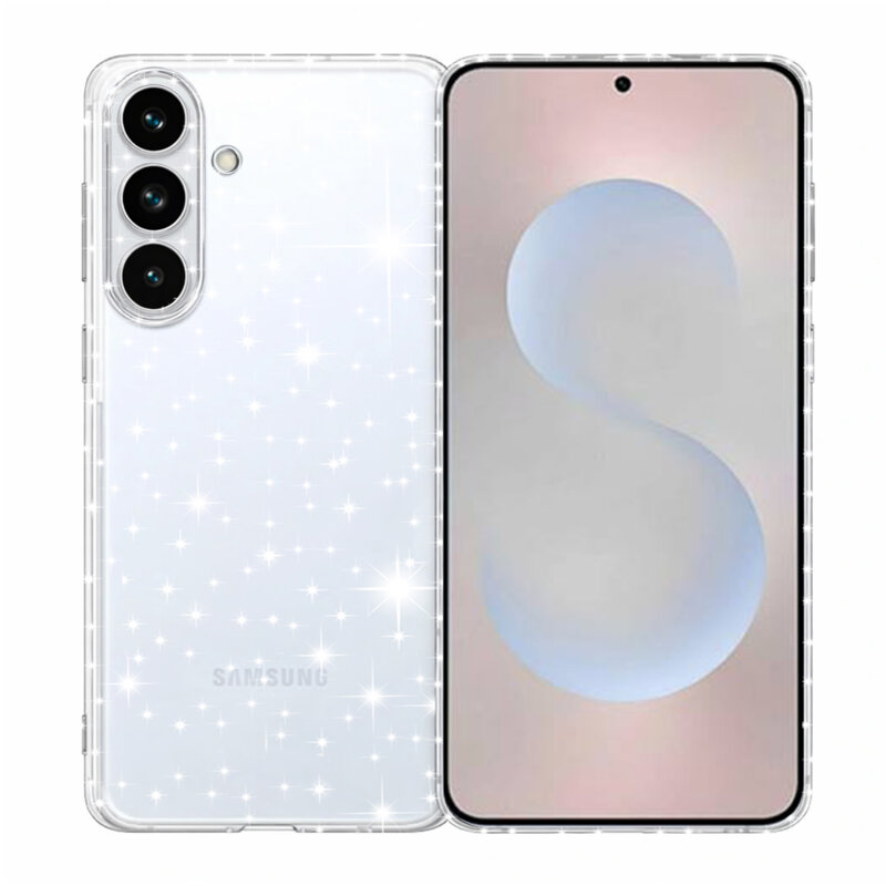 Husa sclipici Samsung Galaxy S26 Techsuit SparkleSkin, transparenta