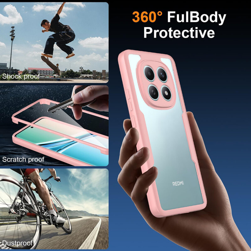 Husa 360° Xiaomi Redmi Note 15 5G Techsuit ColorVerse, roz