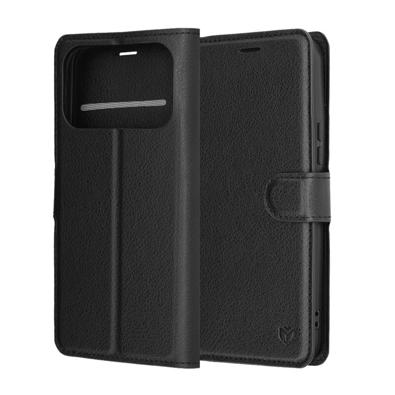 Husa Xiaomi Poco F8 Ultra Techsuit Leather Folio, negru