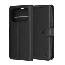 Husa Xiaomi Poco F8 Pro Techsuit Leather Folio, negru