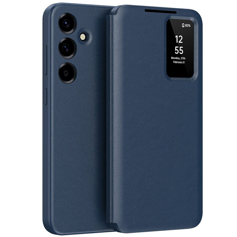 Husa tip carte Samsung Galaxy A37 5G SmartView Series, albastru