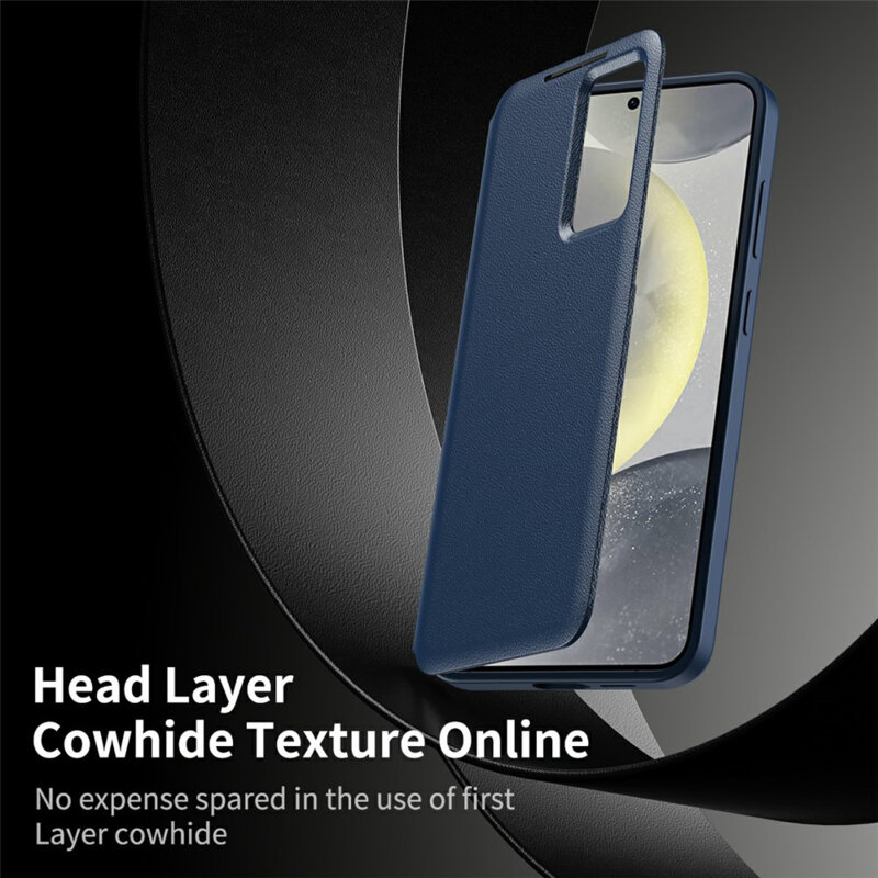 Husa tip carte Samsung Galaxy A57 5G SmartView Series, albastru