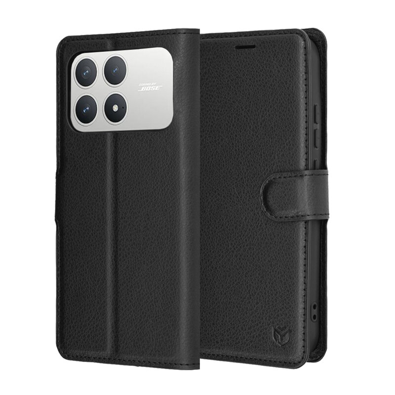 Husa Xiaomi Poco F8 Pro Techsuit Leather Folio, negru
