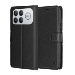 Husa Xiaomi Poco F8 Ultra Techsuit Leather Folio, negru
