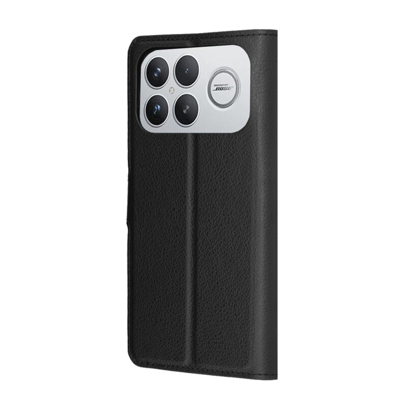 Husa Xiaomi Poco F8 Ultra Techsuit Leather Folio, negru