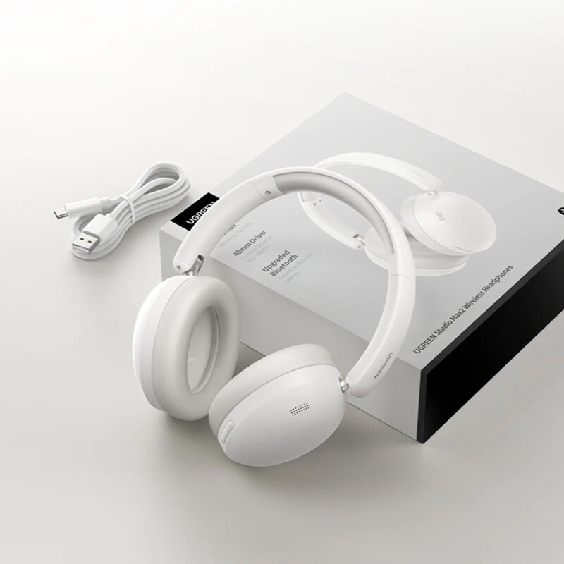 Casti wireless Bluetooth V5.4 Noise Reduction Ugreen, alb, 45017