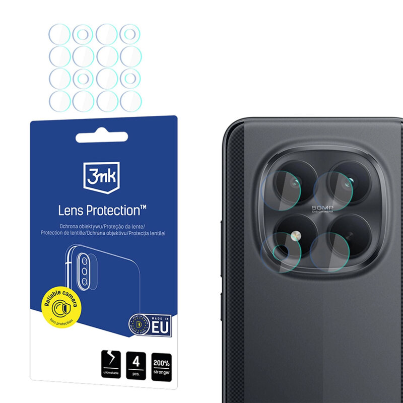 [Pachet 4x] Folie Xiaomi Poco M8 Pro 5G 3mk Lens Protection, transparenta