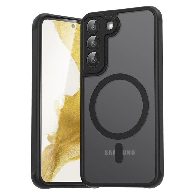 Husa Samsung Galaxy S22 5G Techsuit PureFrost MagSafe, negru frost